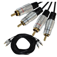 High Quality Gold Plating Male to Male  RCA Cables Interconnect Cable Audio